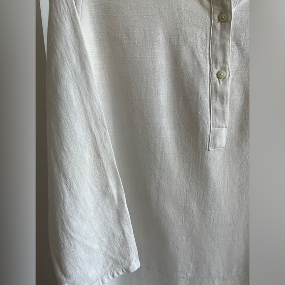 FabIndia style white handwoven hi quality khadi Kurta dress long tunic women XL - Picture 7 of 9